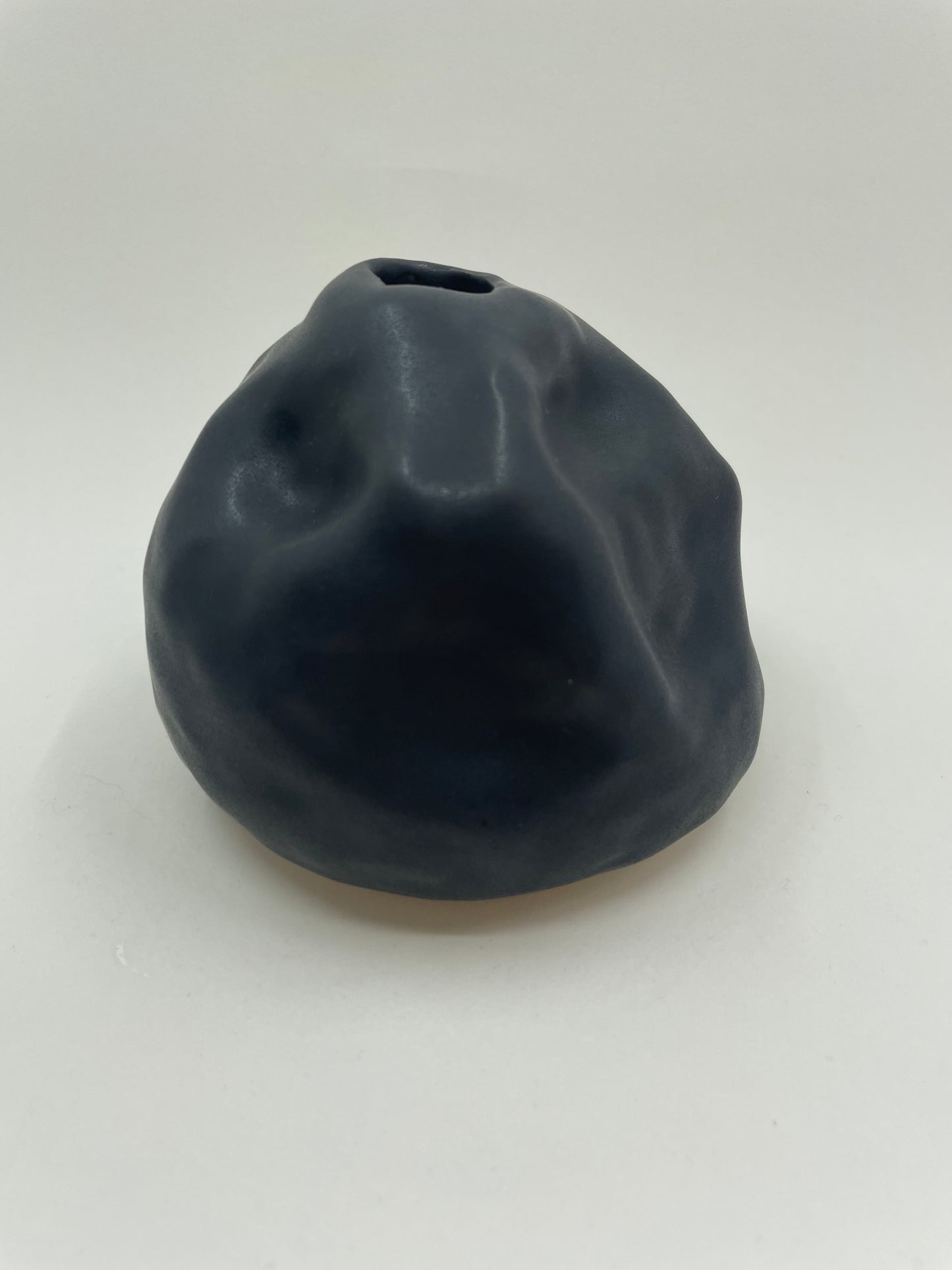 Bud Vase in Black Satin